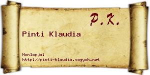 Pinti Klaudia névjegykártya
