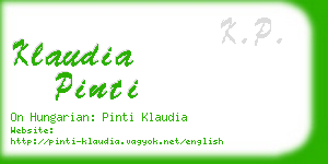 klaudia pinti business card